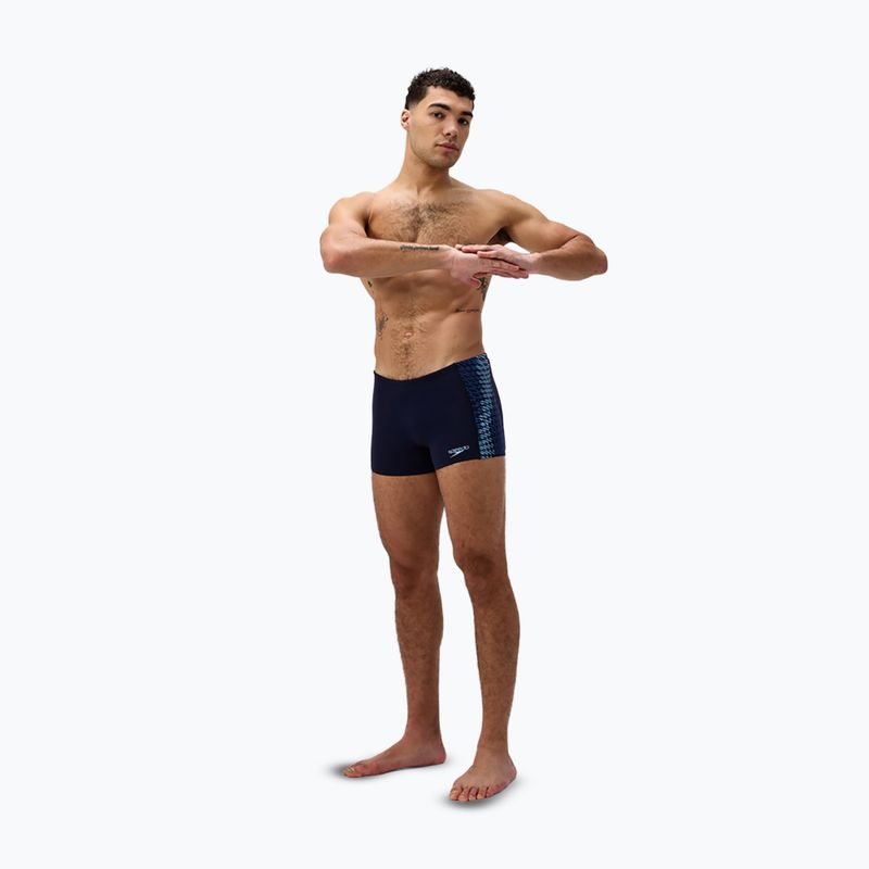 Pánske plavky boxerky Speedo Endurance+ Tech Panel Aquashort navy/sugar blue 2