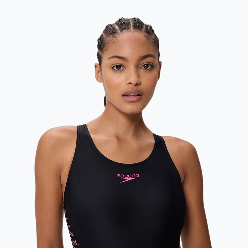 Dámske jednodielne plavky Speedo Placement Muscleback anthracite 4