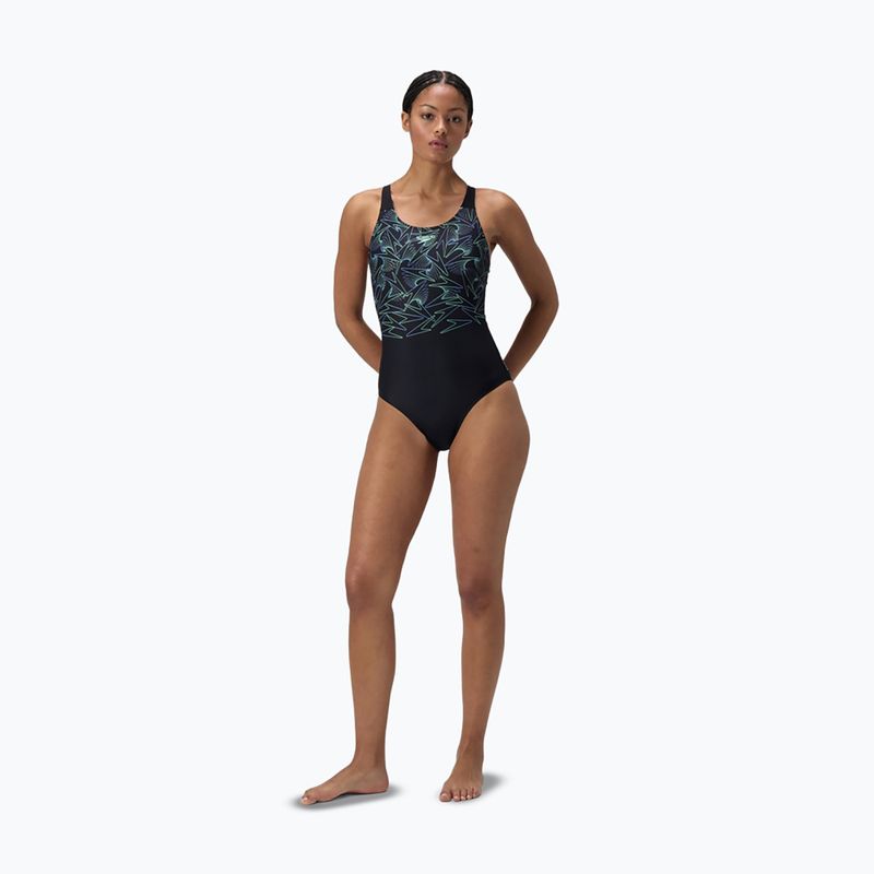 Dámske jednodielne plavky Speedo HyperBoom Placement Muscleback alfalfa green 2