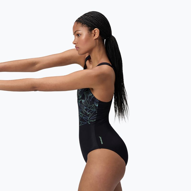 Dámske jednodielne plavky Speedo HyperBoom Placement Muscleback alfalfa green 4