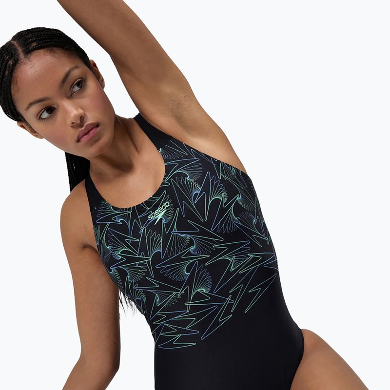 Dámske jednodielne plavky Speedo HyperBoom Placement Muscleback alfalfa green 5
