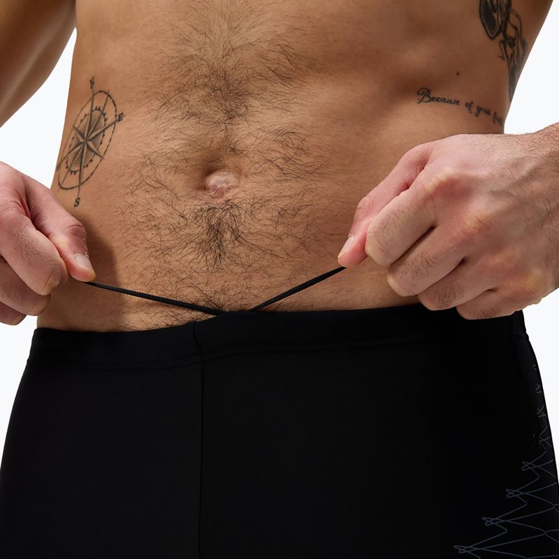 Pánske plavky boxerky Speedo Medley Logo Aquashort black/lead grey 5