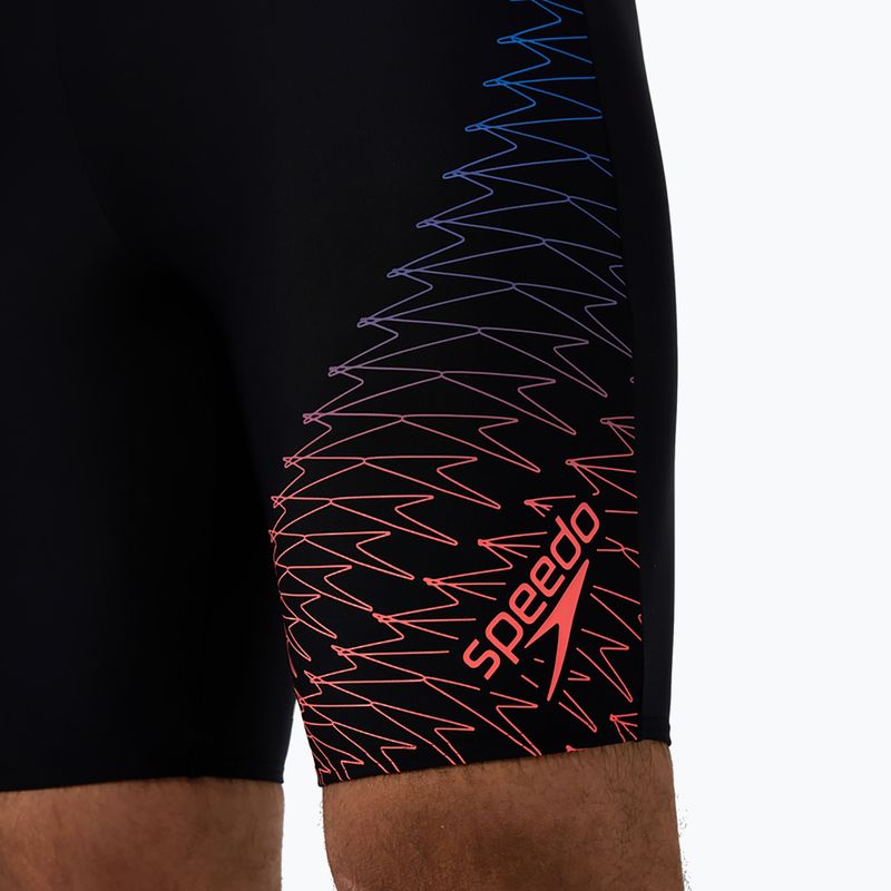 Pánske plavky Speedo Medley Logo Jammer black/neon corall 6