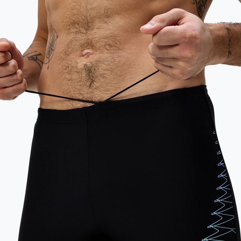 Pánske plavky Speedo Medley Logo Jammer black/alfalfa green 5