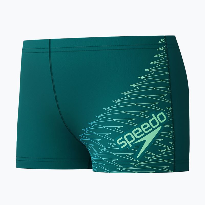 Detské plavecké boxerky Speedo Medley Logo Aquashort deep emerald/alfalfa green 3