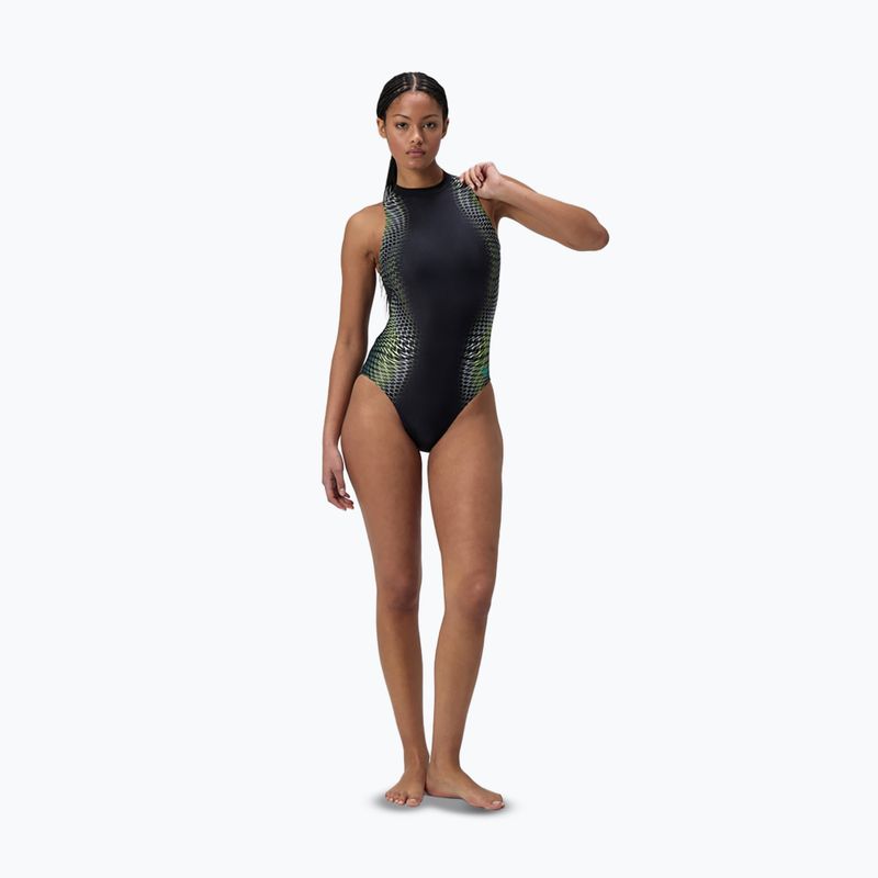 Dámske jednodielne plavky Speedo Printed Hydrasuit turquiose gem 2
