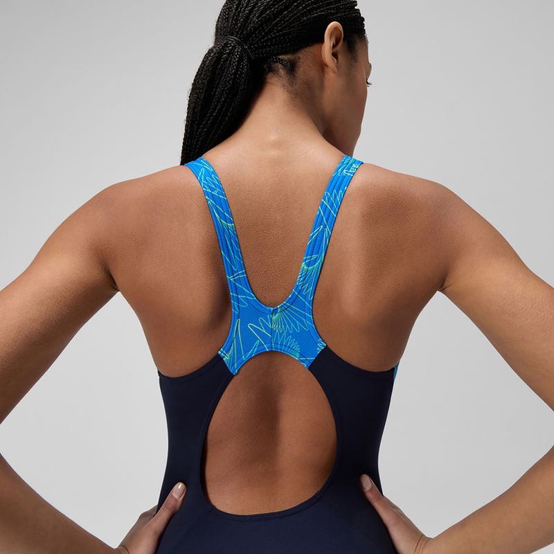 Dámske jednodielne plavky Speedo HyperBoom Splice Muscleback lagoon blue 7