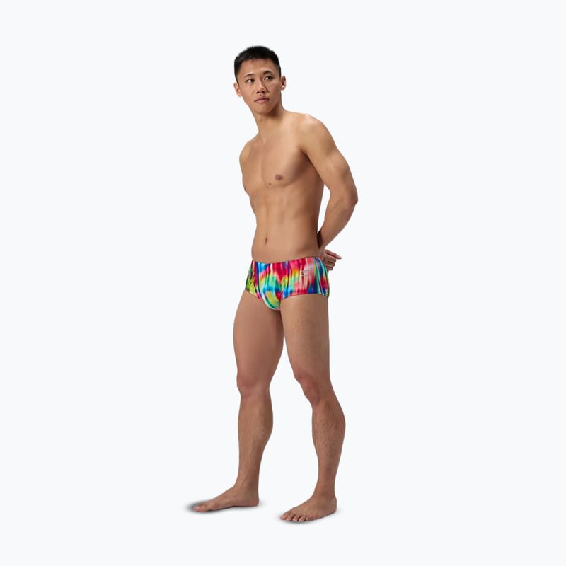 Pánske plavecké boxerky Speedo Printed 13.5 cm Brief prismatic paradise/ruby 2