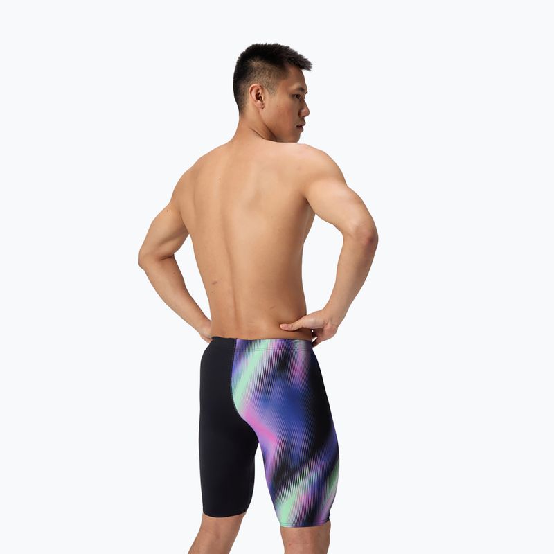 Pánske  plavky jammery Speedo ML One-Leg Printed blurry glass/black 3