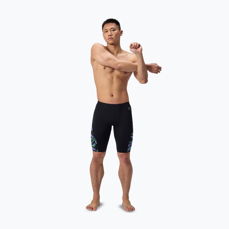 Pánske  plavky jammery Speedo ML Printed Side Spliced gloral glitch/black 2