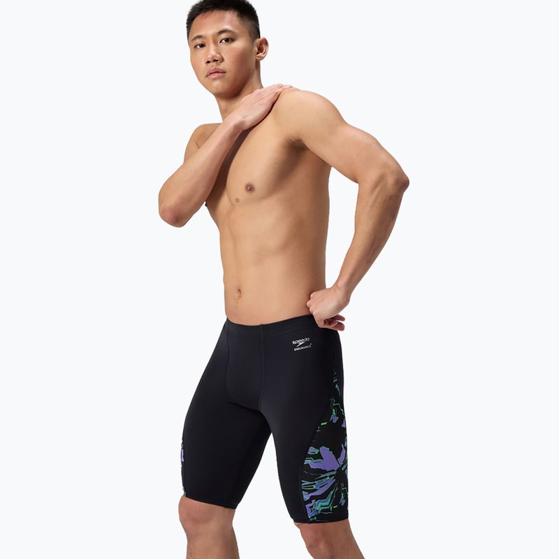 Pánske  plavky jammery Speedo ML Printed Side Spliced gloral glitch/black 4