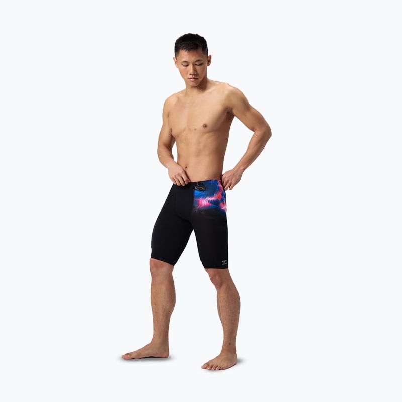 Pánske  plavky jammery Speedo Placement Printed electro static/black 2