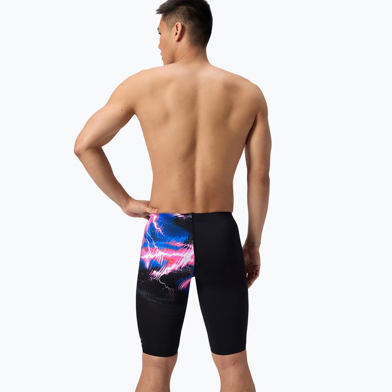 Pánske  plavky jammery Speedo Placement Printed electro static/black 3