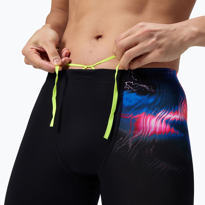 Pánske  plavky jammery Speedo Placement Printed electro static/black 5