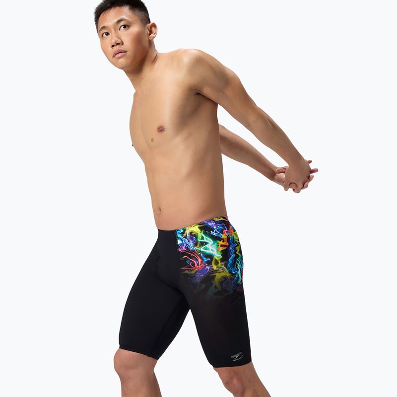 Pánske  plavky jammery Speedo Placement Printed static volta/black 4