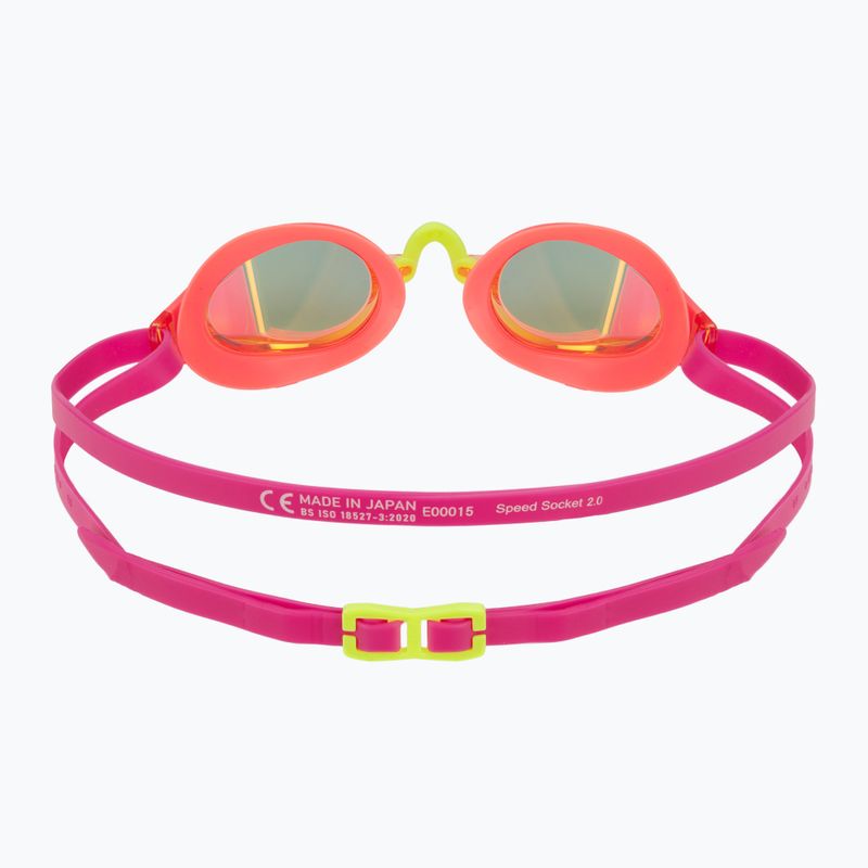 Plavecké okuliare Speedo Fastskin Speedsocket 2 Mirror neon melon/vermilion/gold mirror 4