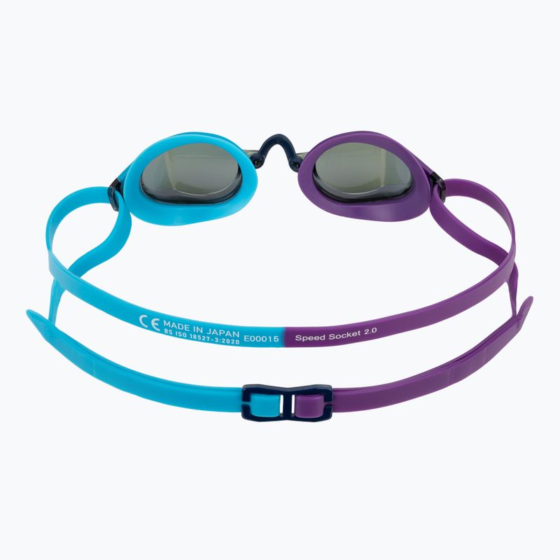 Plavecké okuliare Speedo Fastskin Speedsocket 2 Mirror Mayan Blue/Galaxy Grape/Smoke/Iris Mirror 4