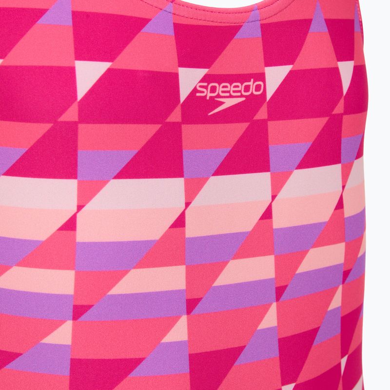 Detské jednodielne plavky Speedo Digital Placement Splashback pink/glassy pink 3