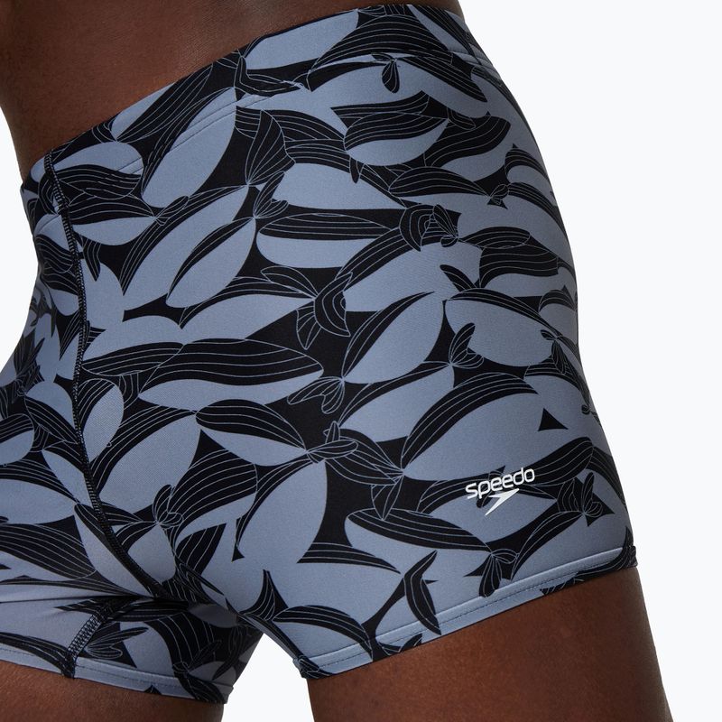 Pánske plavecké boxerky Speedo Print Beachstar Square Leg Anthracite/Coin Grey 4