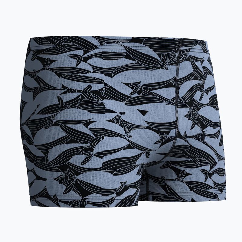 Pánske plavecké boxerky Speedo Print Beachstar Square Leg Anthracite/Coin Grey 6