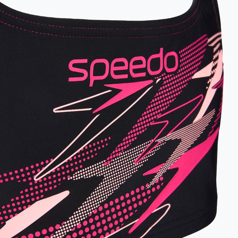 Detské dvojdielne plavky Speedo Medley Logo Racerback 2pc anthracite/pink 5