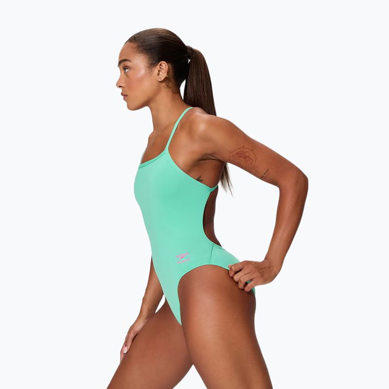 Dámske jednodielne plavky Speedo FL Solid V-Back 2.0 aqua breeze 3