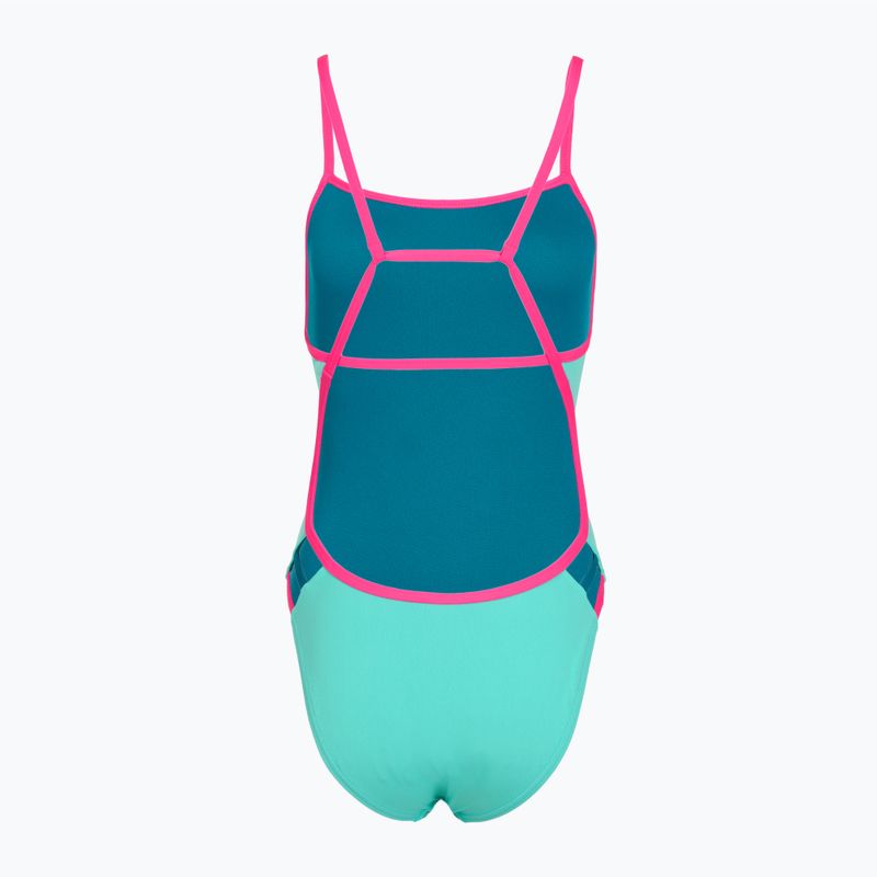 Dámske jednodielne plavky Speedo Solid Tri aqua breeze 2