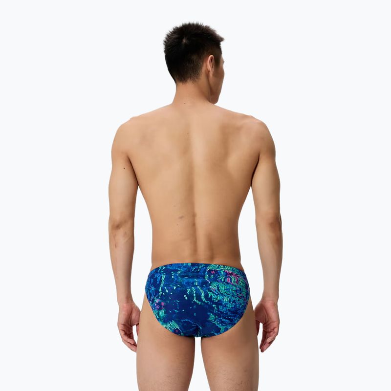 Pánske plavecké boxerky Speedo Printed Brief pixel pool/navy 2