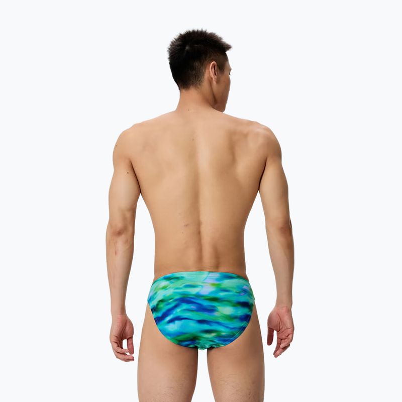 Pánske plavecké boxerky Speedo Printed Brief sunset grove/green 2