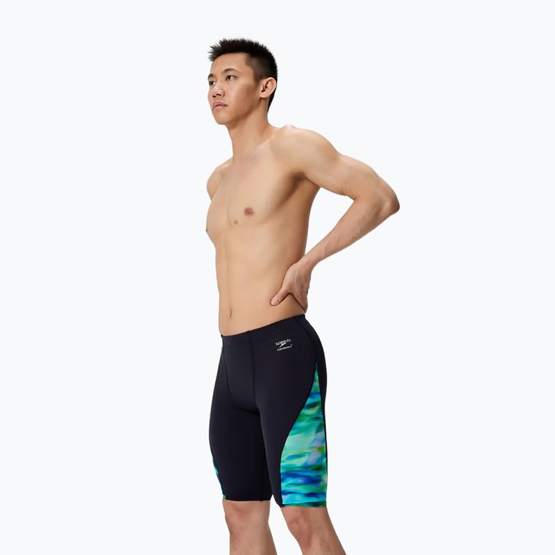 Pánske plavky jammer Speedo Printed Side Spliced sunset grove/black 3