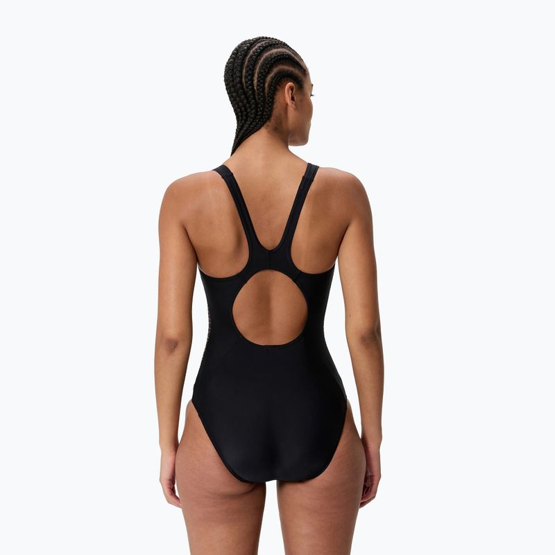Dámske jednodielne plavky Speedo Placement Muscleback anthracite/clover 2