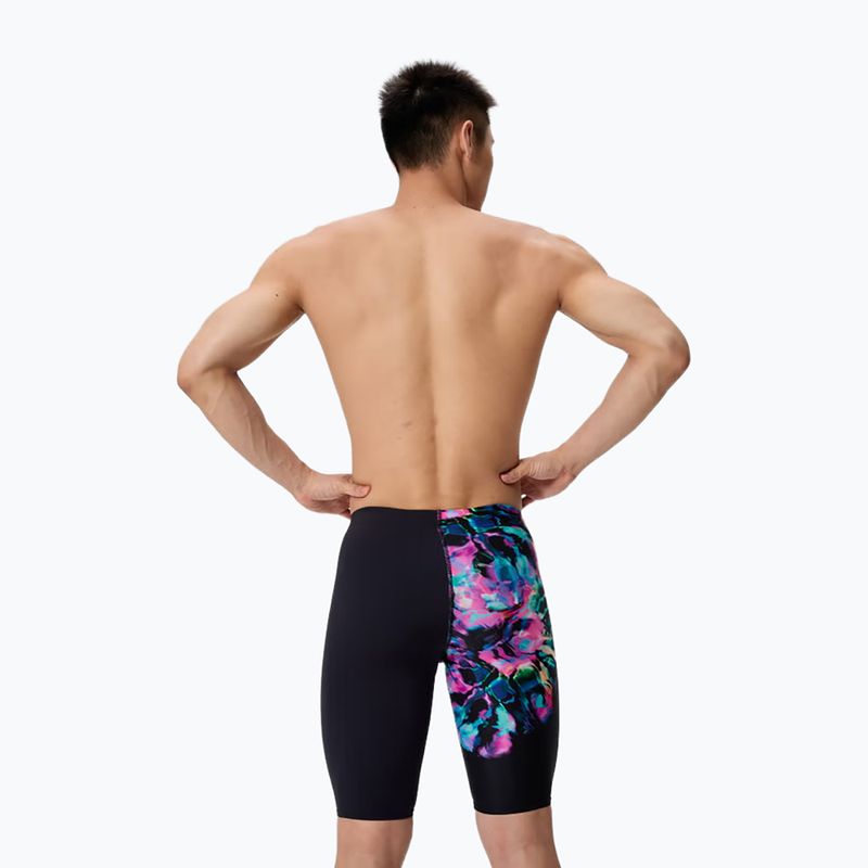 Pánske plavky jammer Speedo Placement Aquashort glitchy garden/black 2