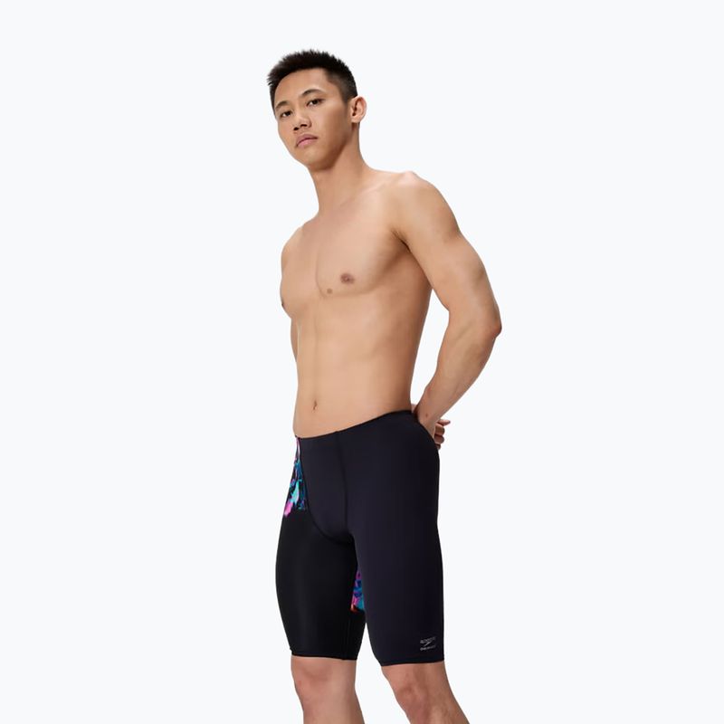 Pánske plavky jammer Speedo Placement Aquashort glitchy garden/black 3