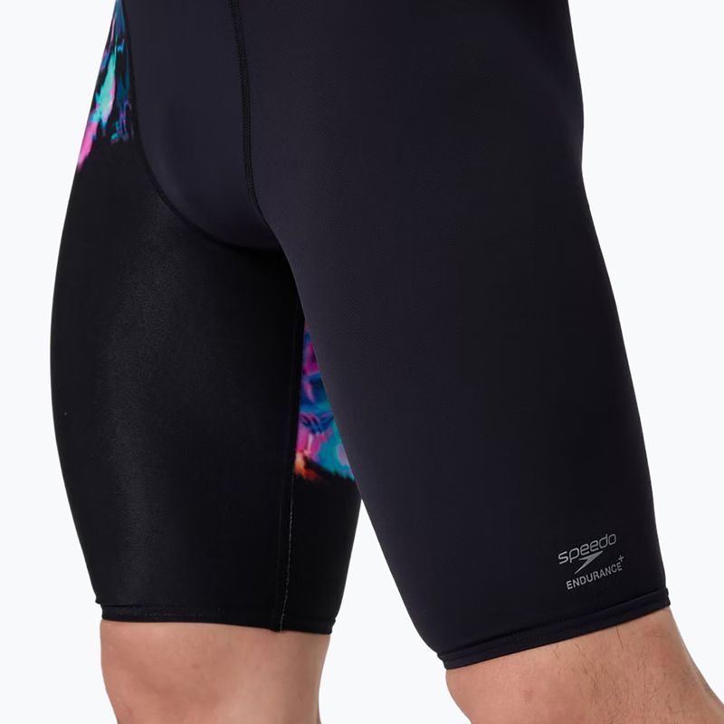 Pánske plavky jammer Speedo Placement Aquashort glitchy garden/black 6