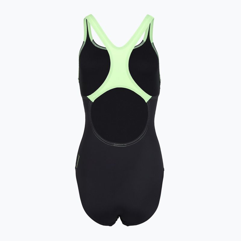 Dámske jednodielne plavky Speedo Medley Logo Medalist anthracite/clover 2
