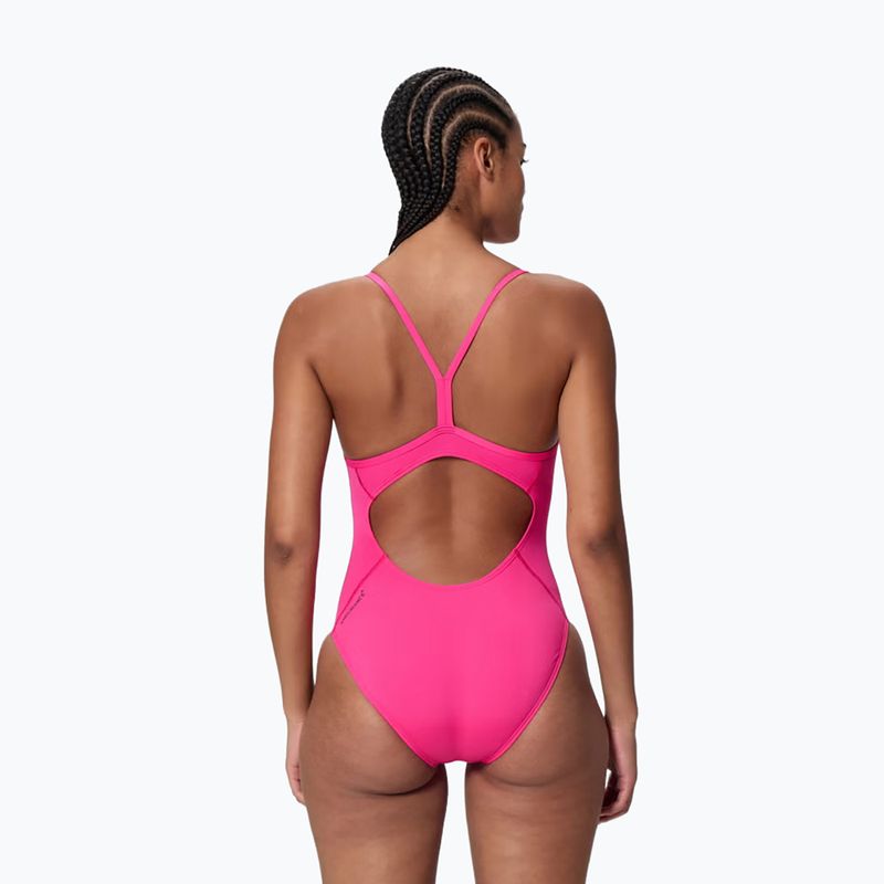 Dámske jednodielne plavky Speedo Endurance+ Logo Thin Strap margarita pink 2