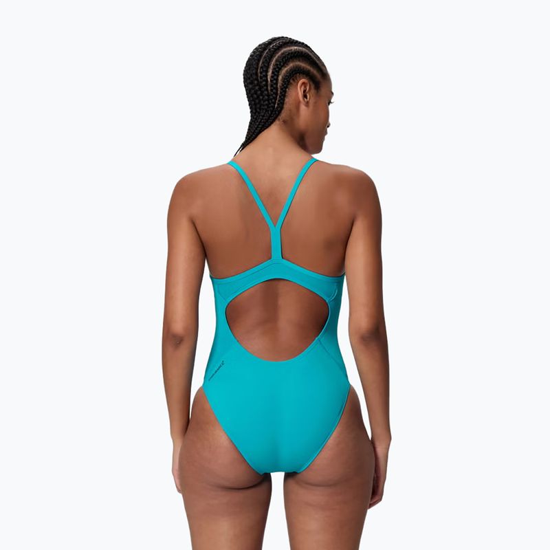 Dámske jednodielne plavky Speedo Endurance+ Logo Thin Strap mayan blue 2