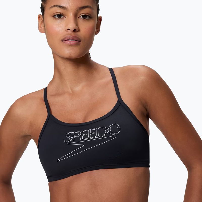 Dámske dvojdielne plavky Speedo Endurance+ Logo Thin Strap anthracite 4