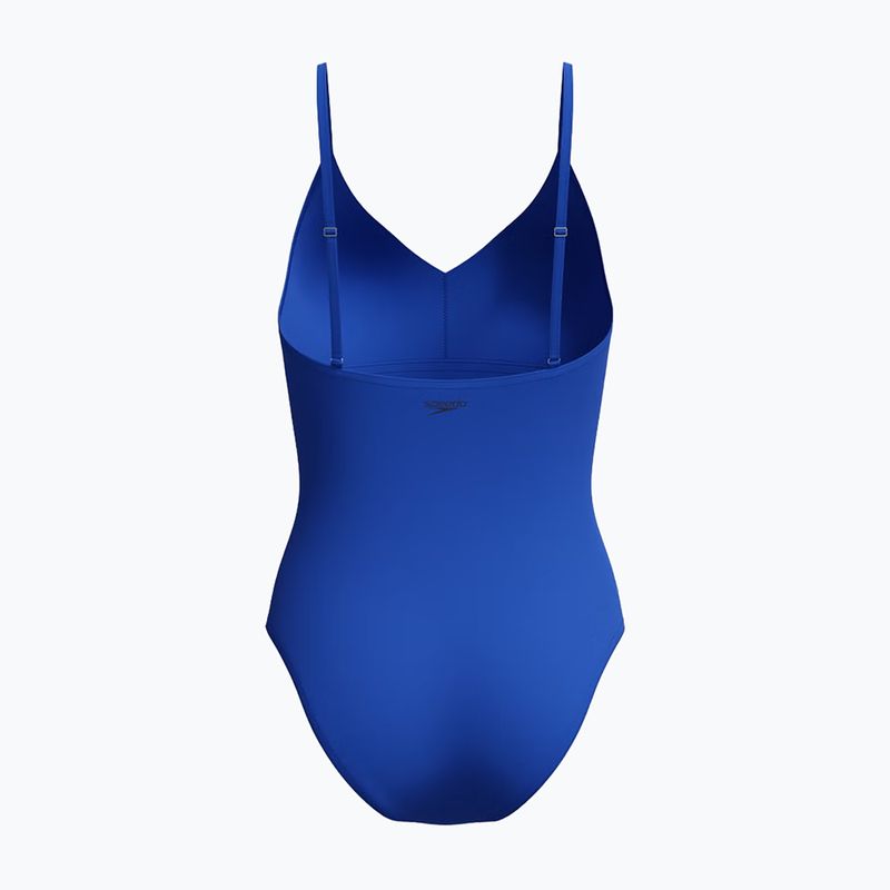 Dámske jednodielne plavky Speedo Solid V-Neck deep sapphire 2