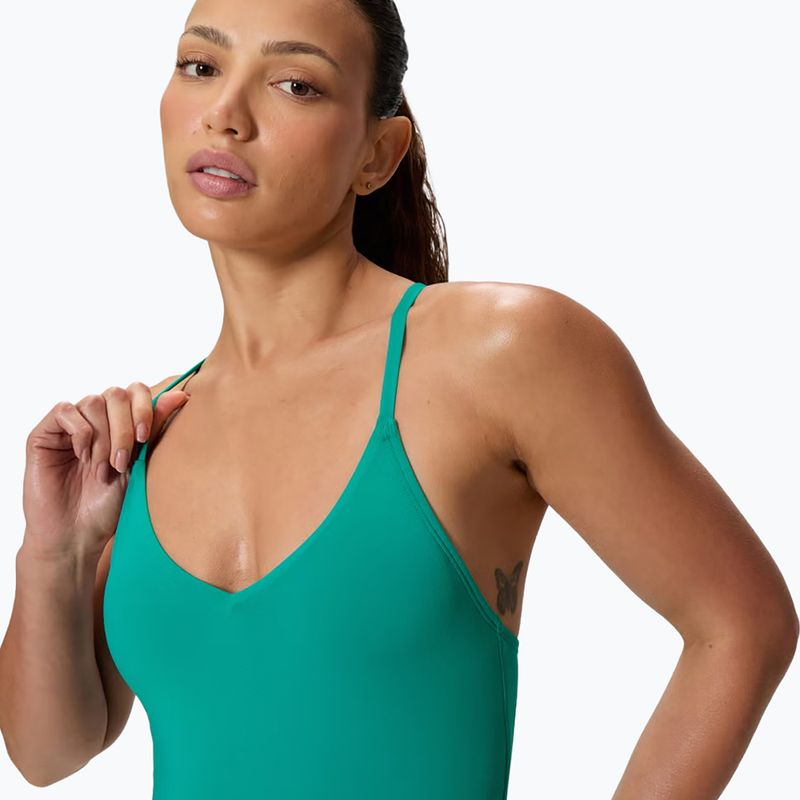 Dámske jednodielne plavky Speedo Solid V-Neck peacock teal 4
