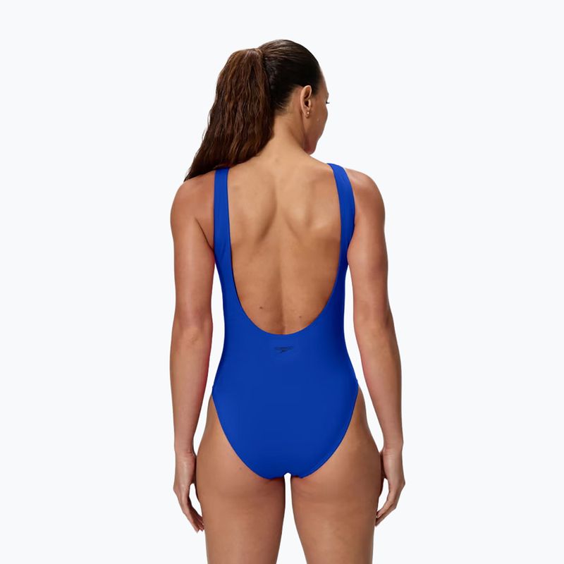 Dámske jednodielne plavky Speedo Solid High Neck deep sapphire 2