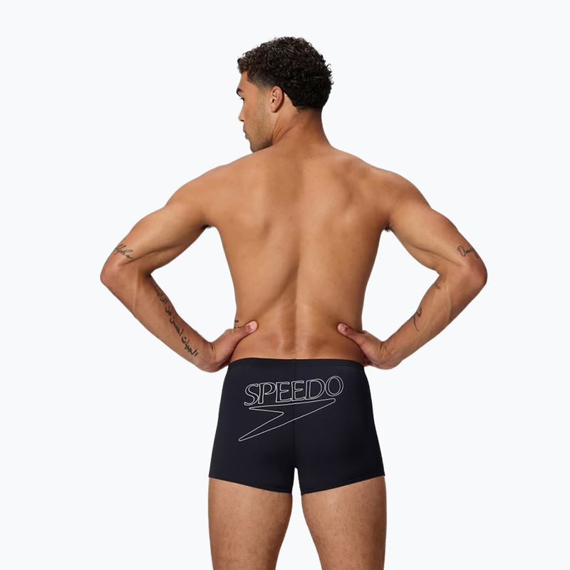 Pánske plavecké boxerky Speedo Endurance+ Logo Aquashort anthracite 2
