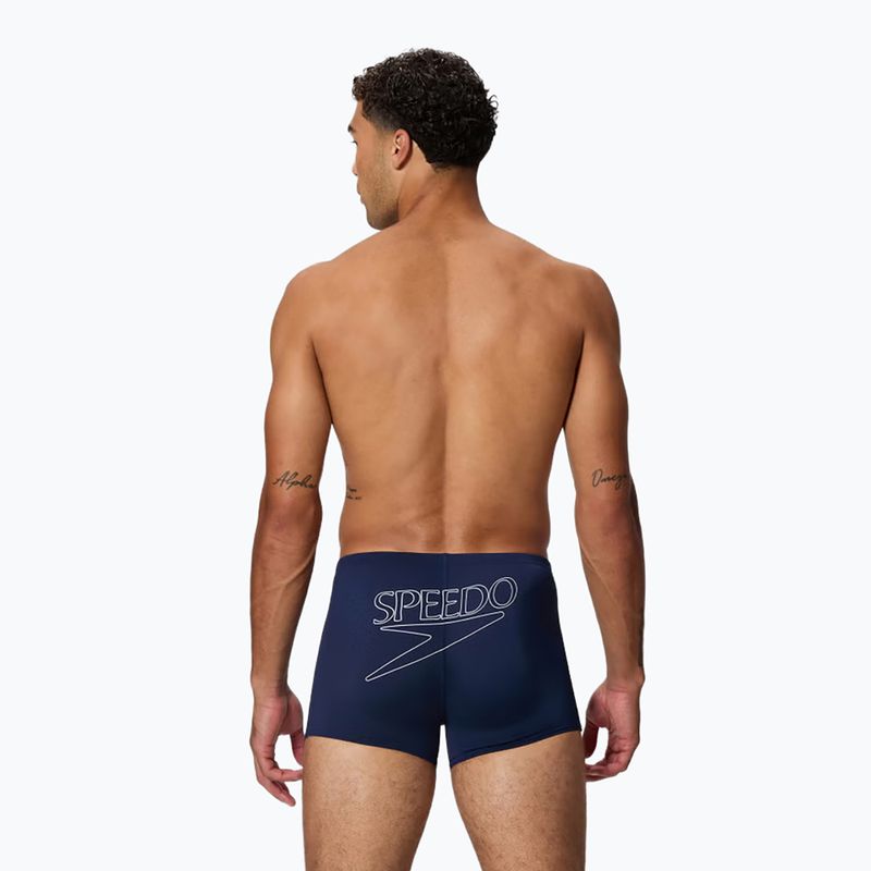 Pánske plavecké boxerky Speedo Endurance+ Logo Aquashort peacoat 2