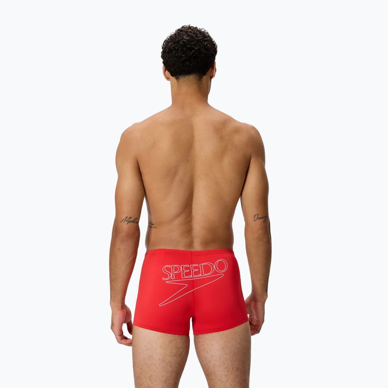 Pánske plavecké boxerky Speedo Endurance+ Logo Aquashort high risk red 2