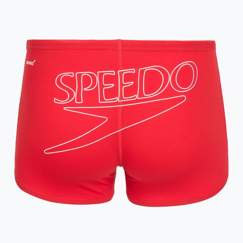 Pánske plavecké boxerky Speedo Endurance+ Logo Aquashort high risk red 2