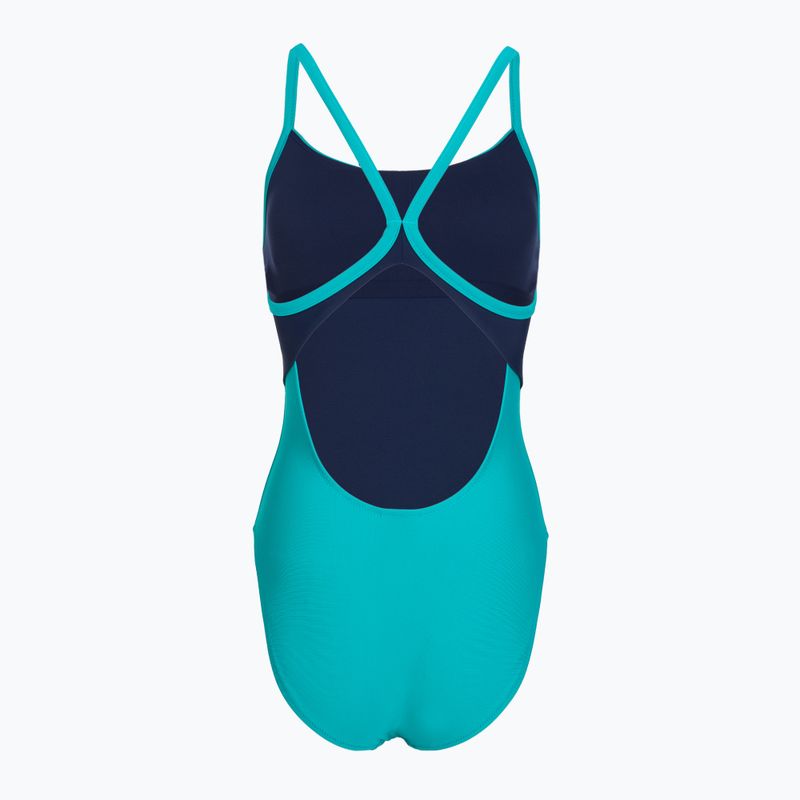 Dámske jednodielne plavky Speedo Solid Racerback peacock teal/peacoat 2