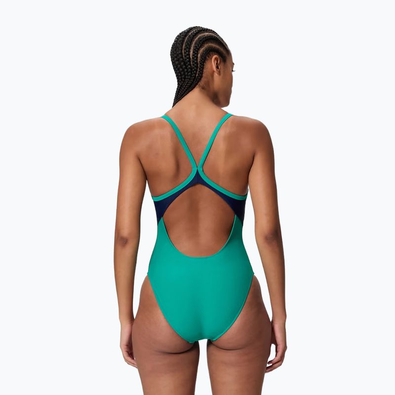 Dámske jednodielne plavky Speedo Solid Racerback peacock teal/peacoat 2