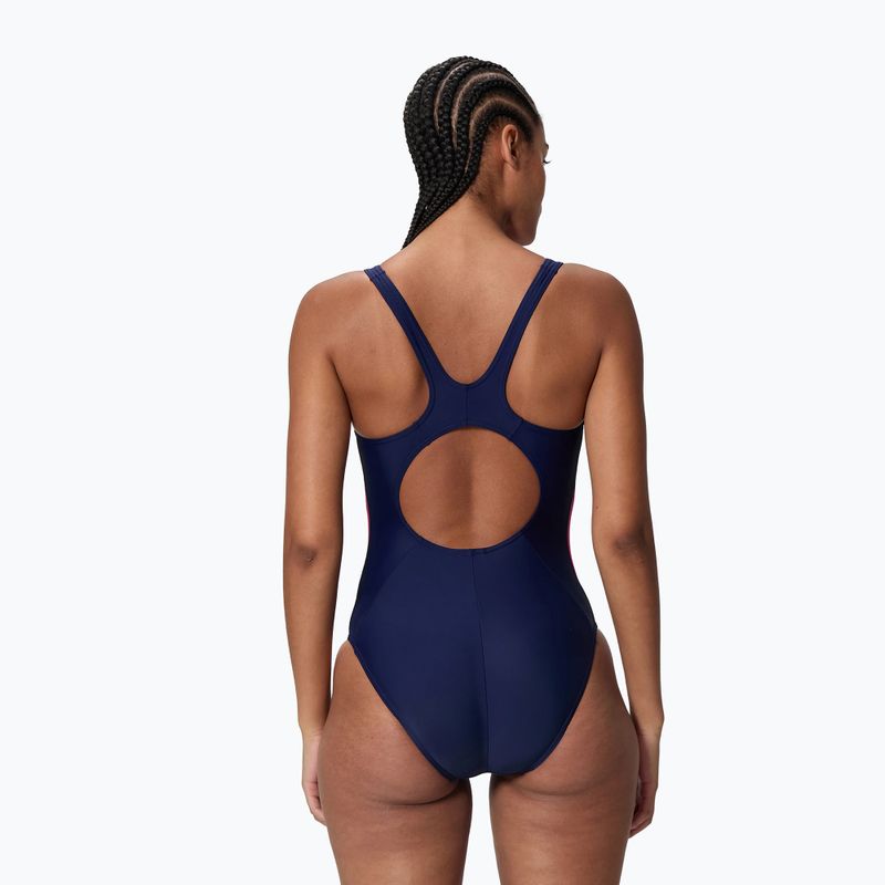 Dámske jednodielne plavky Speedo Colourblock 2.0 peacoat/pink 2