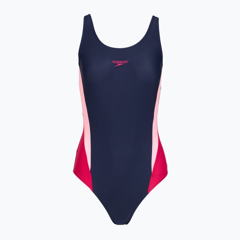 Dámske jednodielne plavky Speedo Colourblock 2.0 peacoat/pink 6