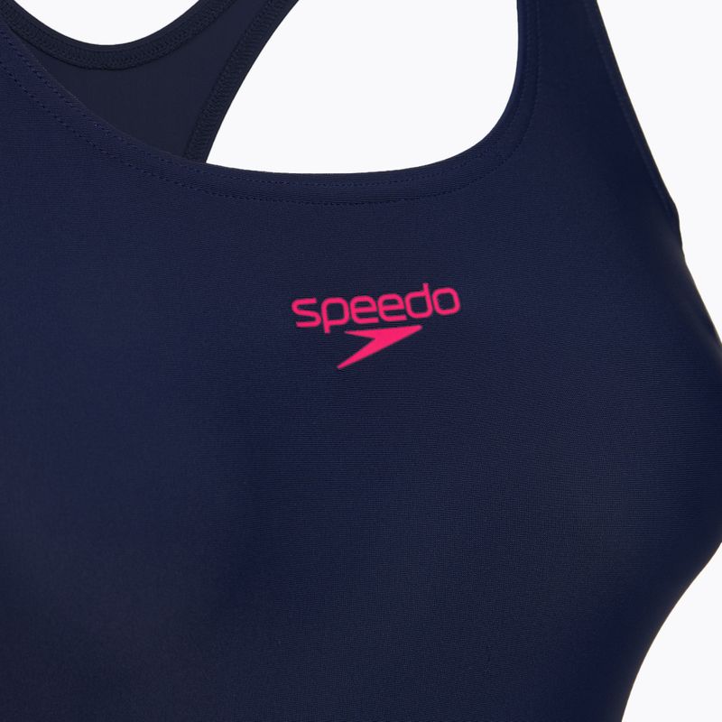 Dámske jednodielne plavky Speedo Colourblock Splice 2.0 peacoat/pink 5